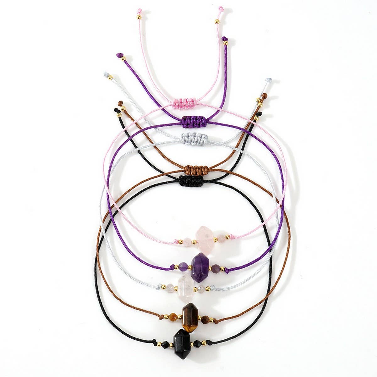 AMETHYST SEMI PRECIOUS GEMSTONE BRACELET_CWAB4642