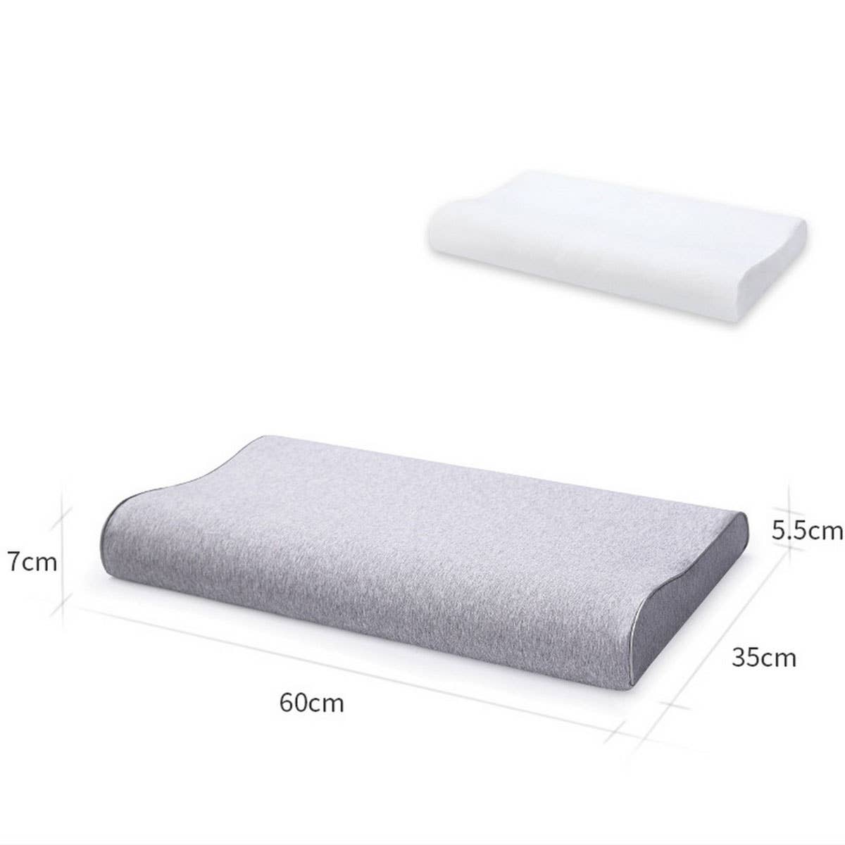 LOW PROFILE WAVE MEMORY FOAM PILLOW 3D DESIGN_CWMM8086