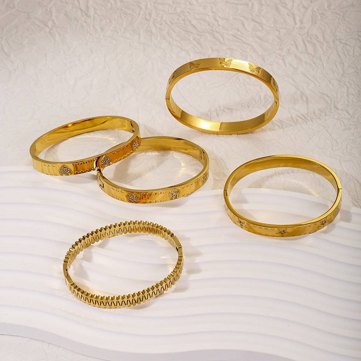 CLASSIC 18K GOLD ZIRCON BRACELET VINTAGE STYLE_CWAJE4600