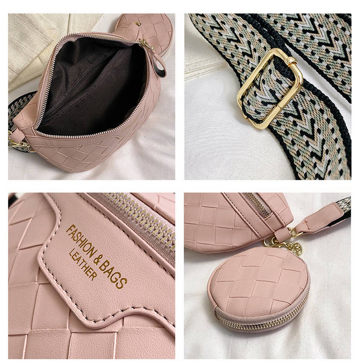 New Plaid Pu Chest Bag Crossbody Bag_Cwab2082