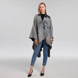 SHAWL VINTAGE SCARF FAUX CASHMERE SLIT WARM CAPE_CWASC2232