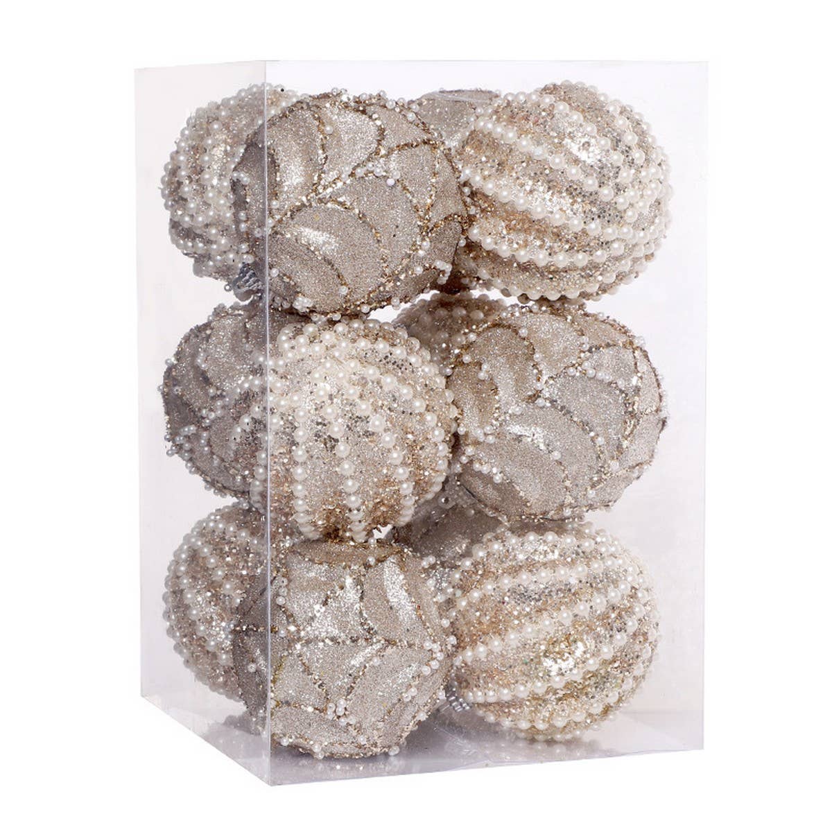 8/12Cm Painted Foam Xmas Ball Ornament Set_Cwmm9964