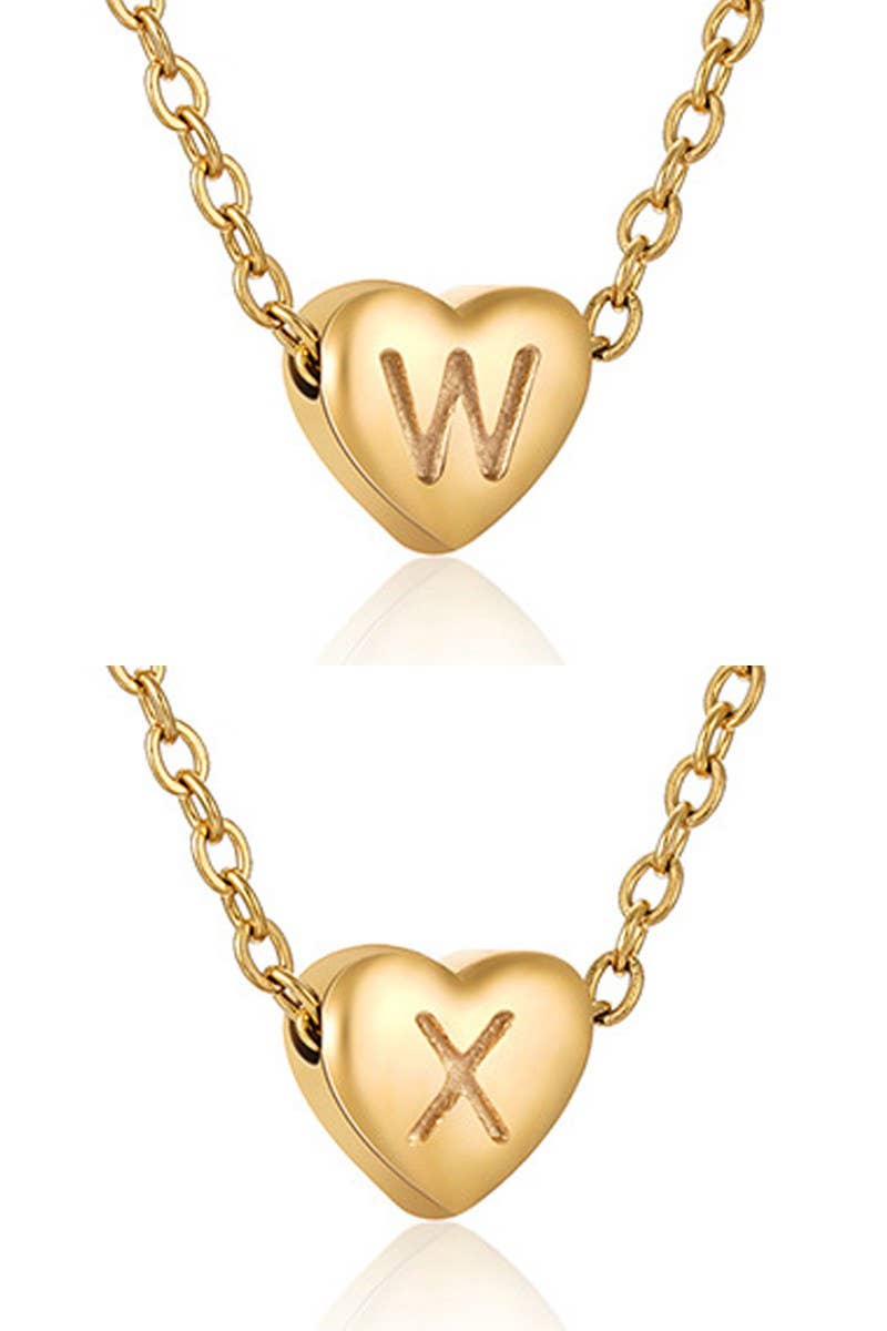 Heart Alphabet Initials Pendant Necklace_Cwaje220
