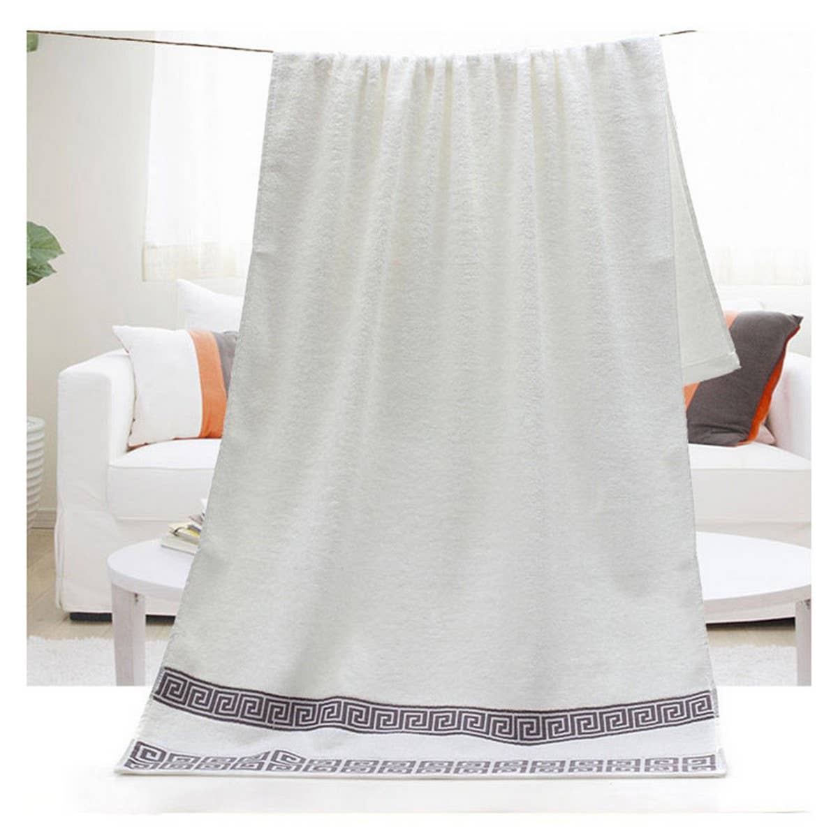 MAZE PATTERN THICK COTTON TOWEL BATH TOWEL_CWASC1637