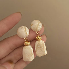 PERSONALIZED IRREGULAR ROUND RETRO EARRINGS_CWAJE2464