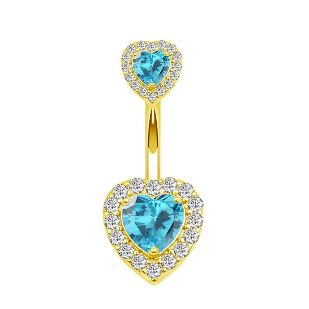 HEART CZ BELLY BUTTON RING HYPOALLERGENIC_CWMM9177