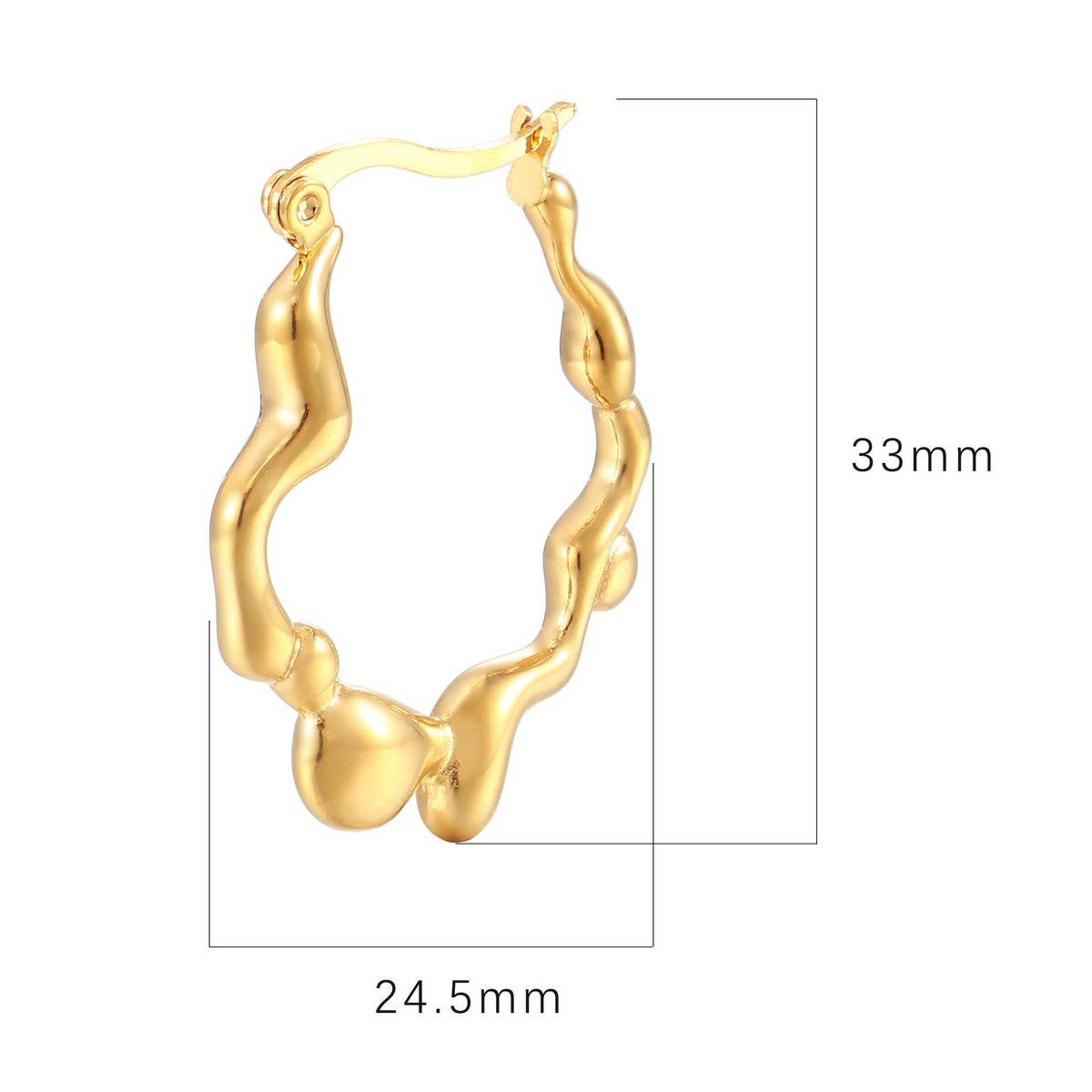 GOLD SIMPLE HUGGIE HOOP EARRINGS_CWAJE0577