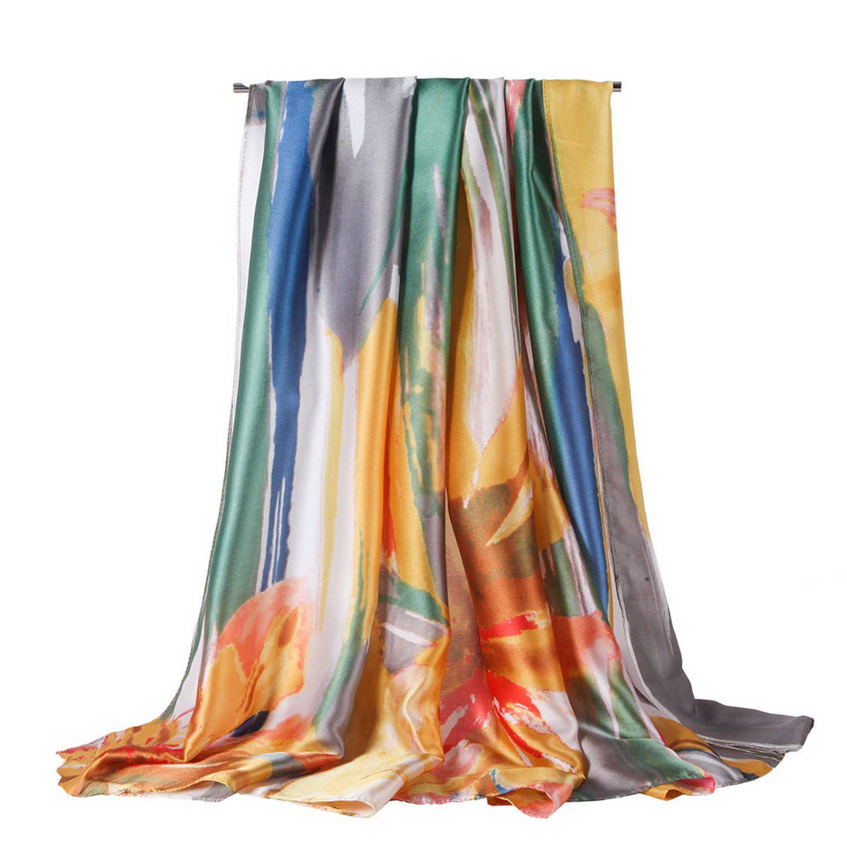LILY PRINT SILK SCARF GRAFFITI STYLE FOR WOMEN_CWASC0674
