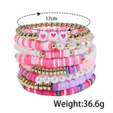 RAINBOW IMITATION PEARL 8 PIECE BRACELET SET_CWMM3511