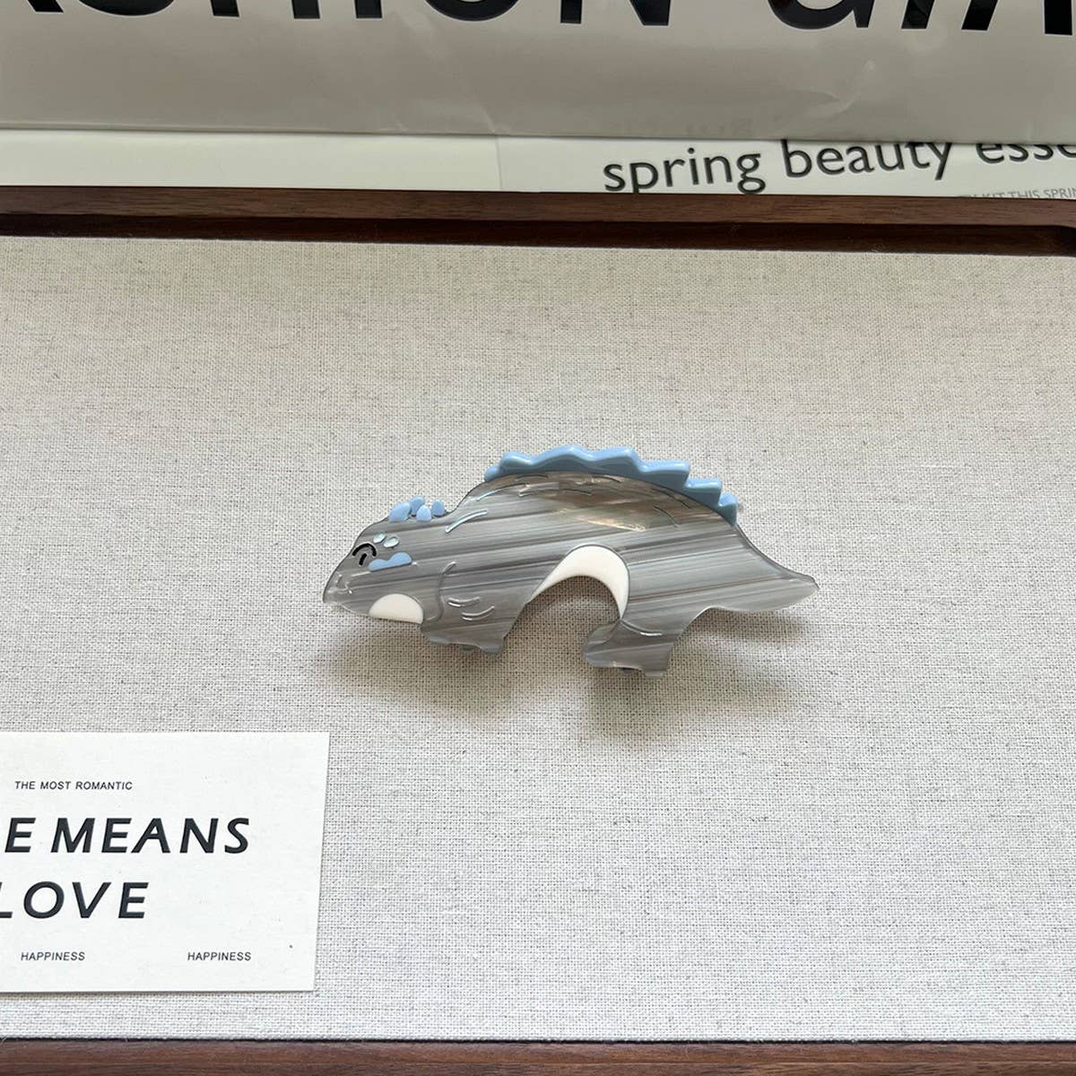 NEW CARTOON DINOSAUR HAIR CLIP STEGOSAURUS_CWAHA5724