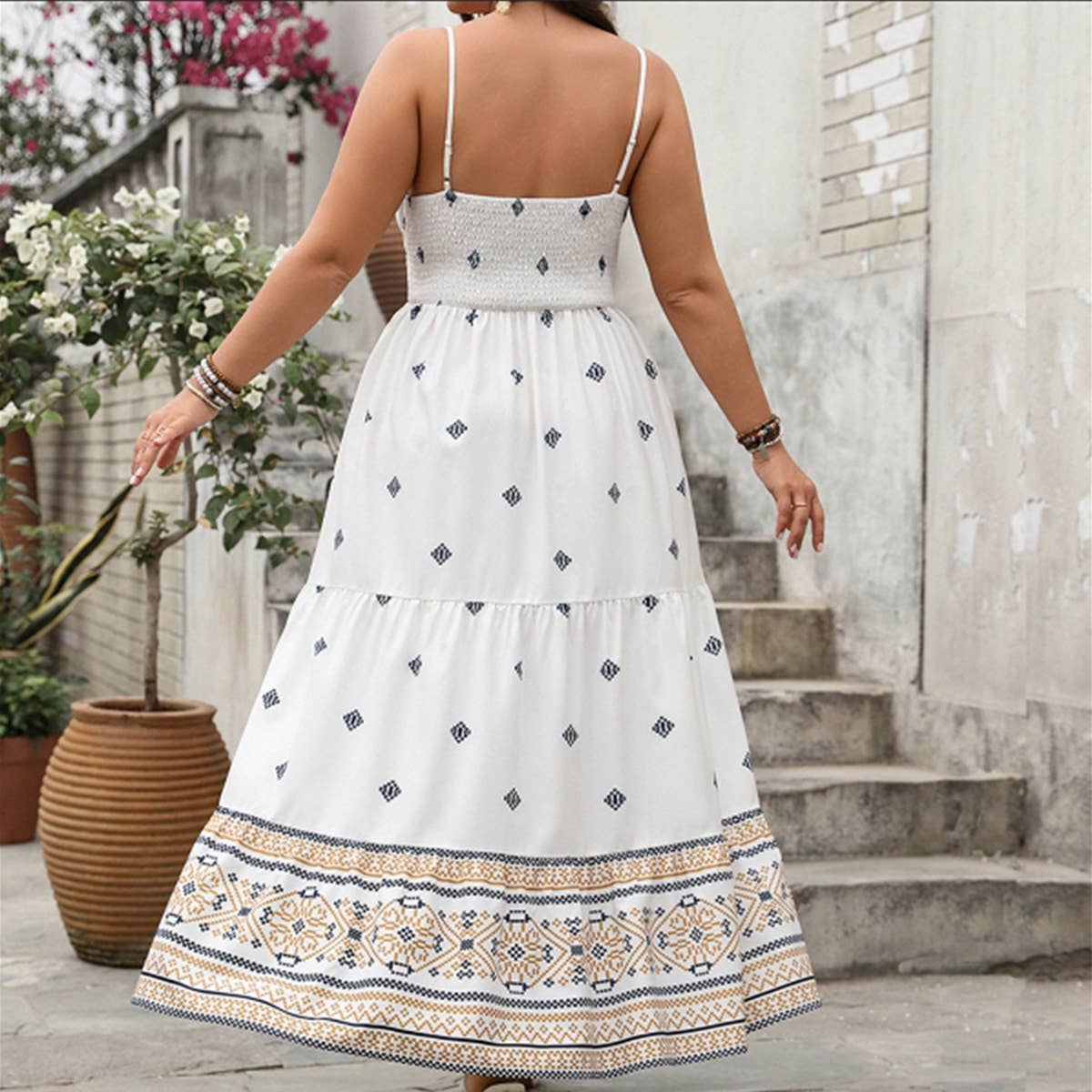 ELEGANT FLORAL SLIM FIT SUMMER CAMI DRESS_CWDSD8482