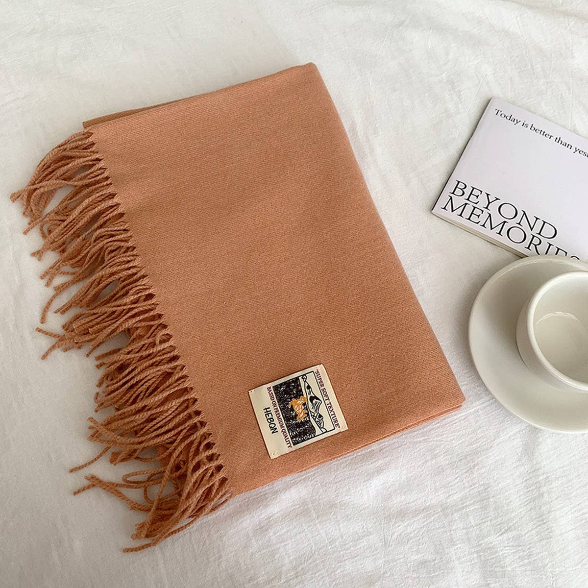 SOLID COLOR FAUX CASHMERE SCARF WINTER WRAP_CWASC2303