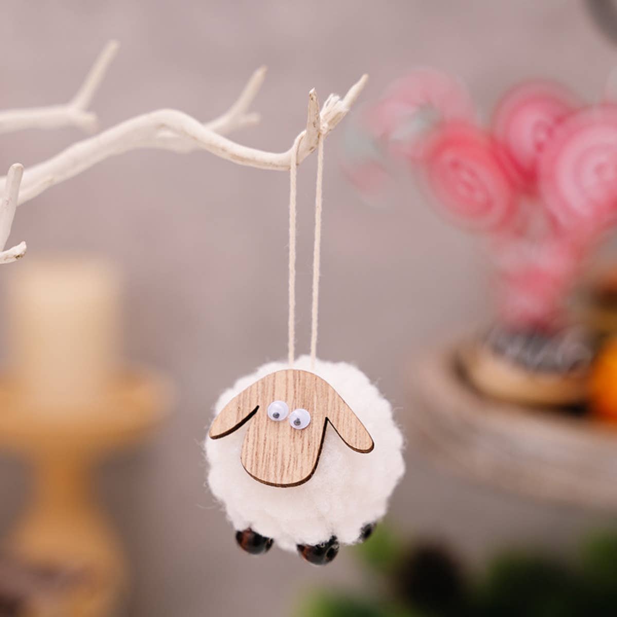 Cwmm2992_Christmas Creative Christmas Tree Lamb Pendant