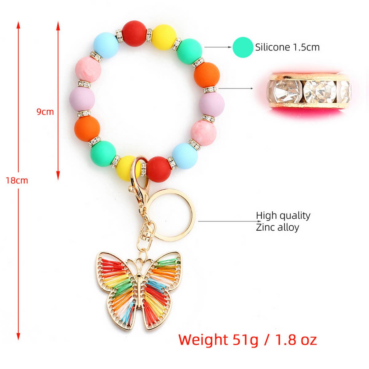 FASHION BRACELET BUTTERFLY PENDANT KEYCHAIN_CWMM1306