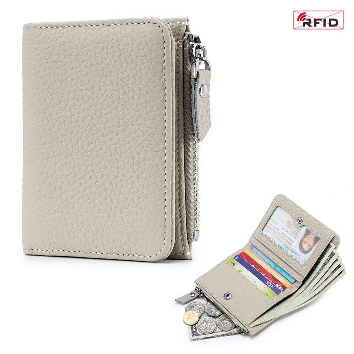 Ultra-Thin Short Card Holder Genuine Leather Wallet_Cwab3704