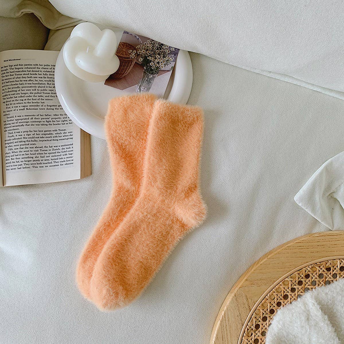 NEW AUTUMN AND WINTER CANDY COLOR THICK SOCKS_CWMS0869