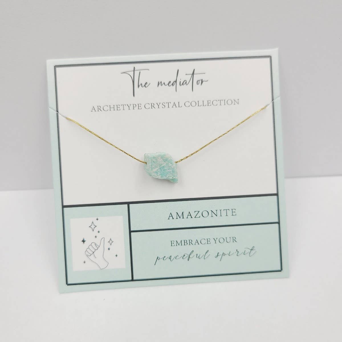 NATURAL STONE PENDANT NECKLACE WITH CARD_CWAJE1049