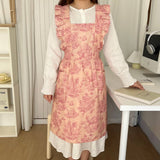 Waterproof Ink Leaf Edge Fish Tail Household Apron_Cwmm5799