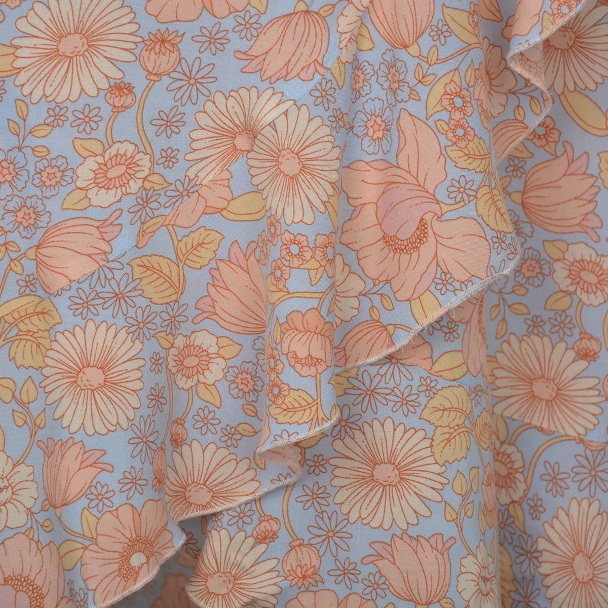 ONE PIECE PRINTED LONG SKIRT IRREGULAR CASUAL SKIRT_CWAB4813