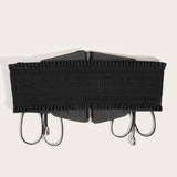 Women Heart-Shaped Zipper Elastic Waistband_Cwabe0306