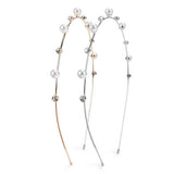 PEARL HEADBAND RHINESTONE ALLOY THIN HEADBAND_CWAHA4387