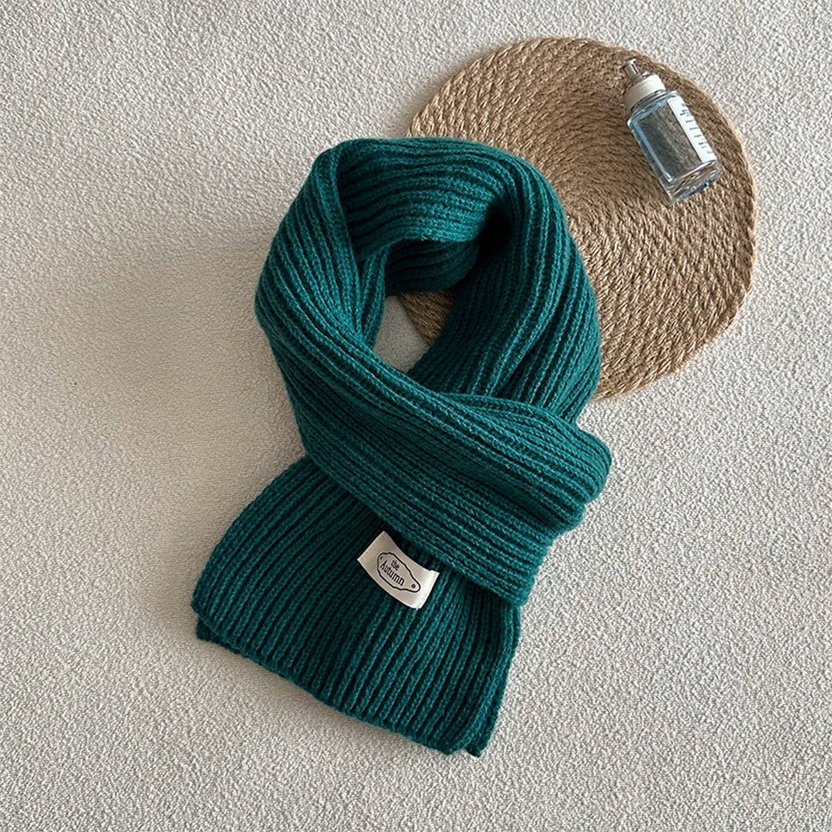 SOLID COLOR KNIT SCARF UNISEX WINTER ESSENTIAL_CWASC2280
