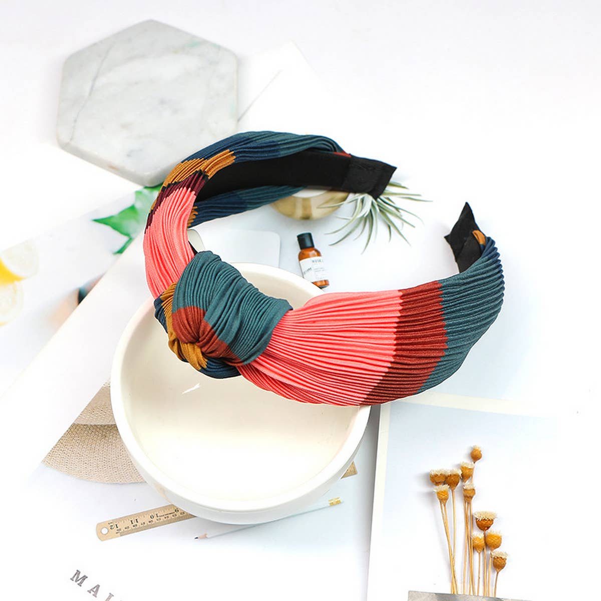 CRUMPLED WIDE EDGE KNOTTED HEADBAND_CWAHA1033