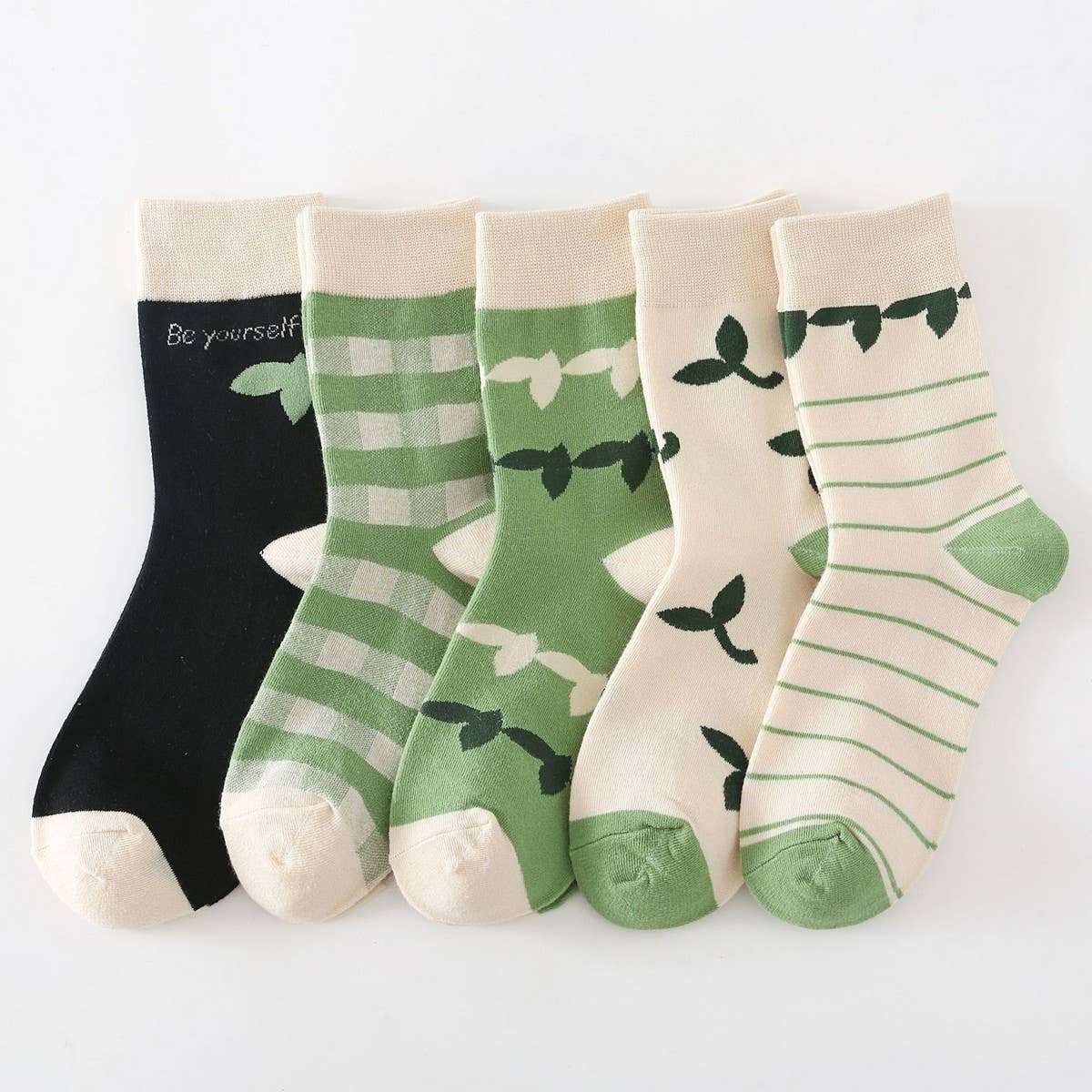 Winter Rolled-Edge Striped Socks_Cwms0917
