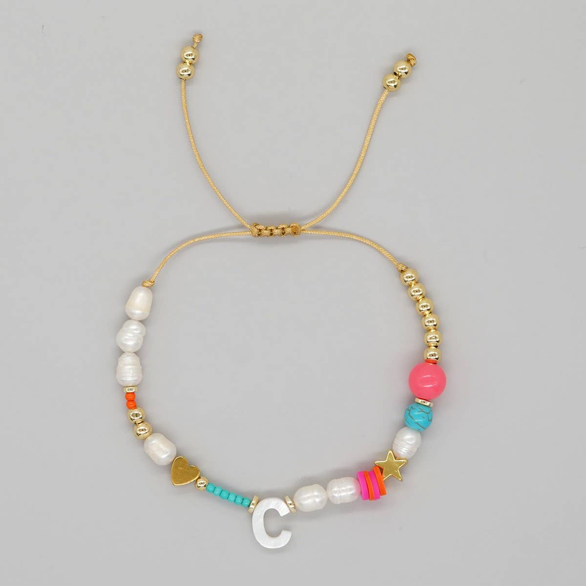 FASHION HAND WOVEN LETTER PEARL BRACELET_CWMM3812