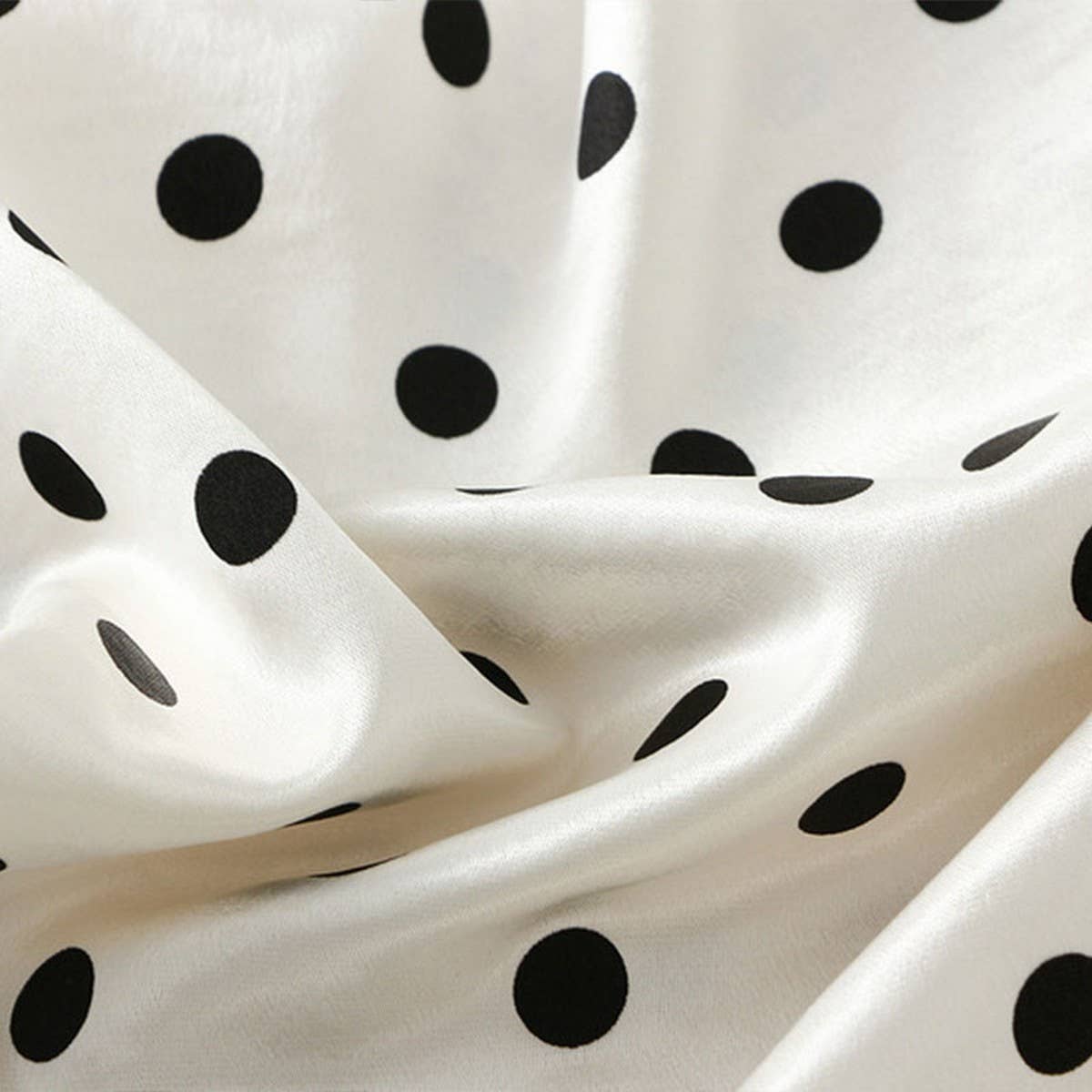 POLKA DOT HIGH WAIST SLIM A LINE MIDI SKIRT_CWBMS0394