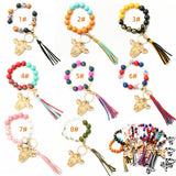 Western New Tassel Bracelet Bull Head Keychain_Cwmm1285