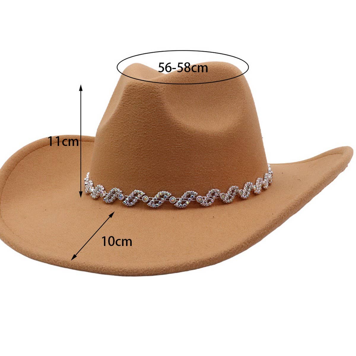 Western Cowboy Fedora Hat Ethnic Design_Cwah04437