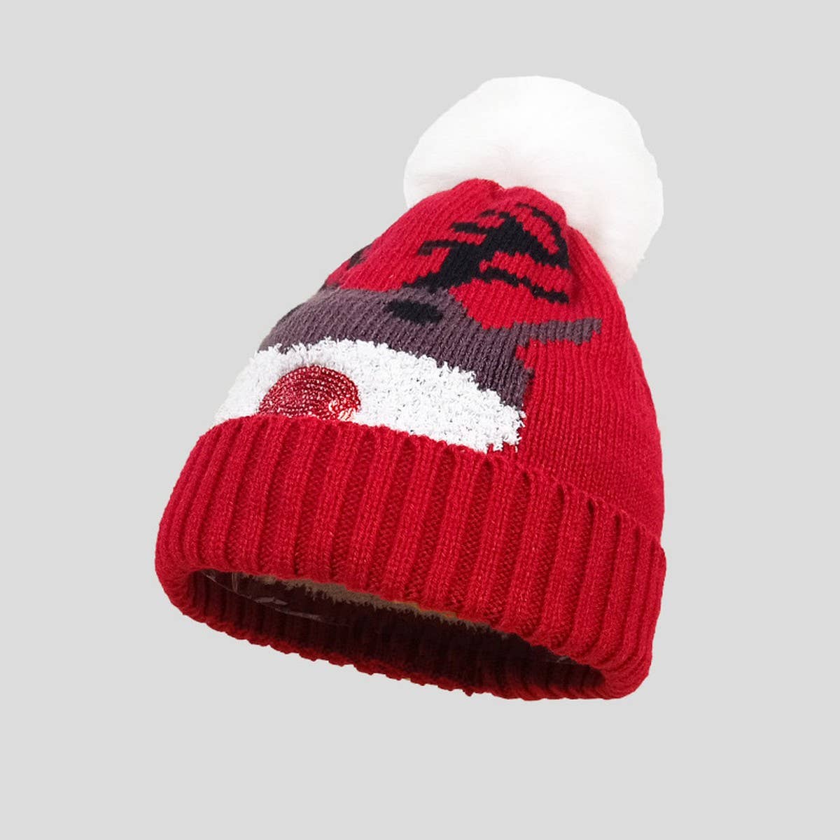 Cwah0747_Christmas Knit Bell Santa Hat