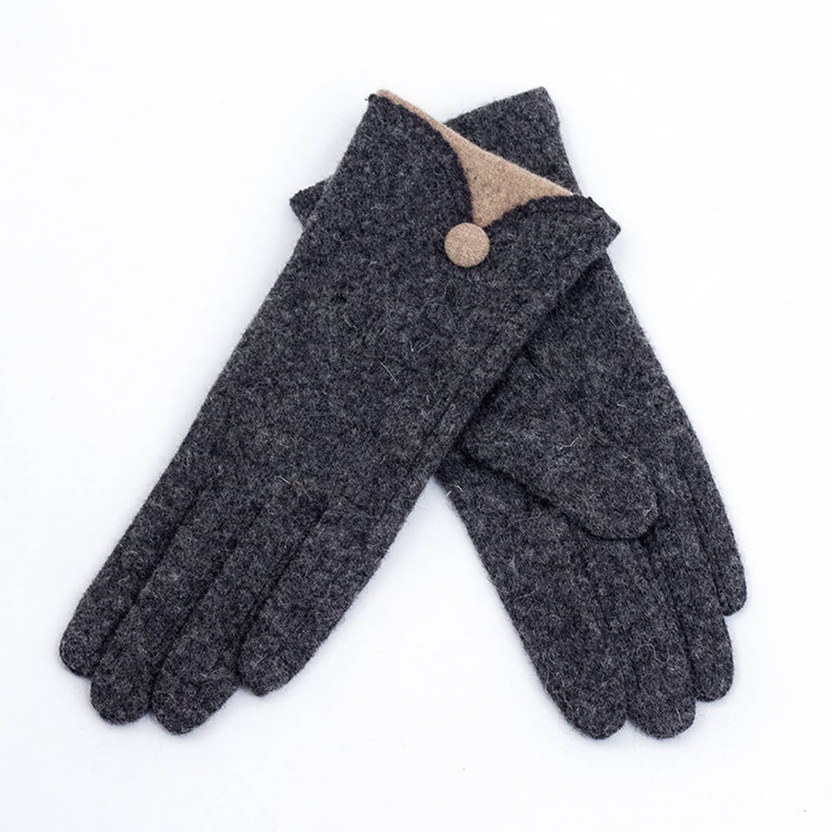 Fashionable Gold Striped Gloves_Cwag0075