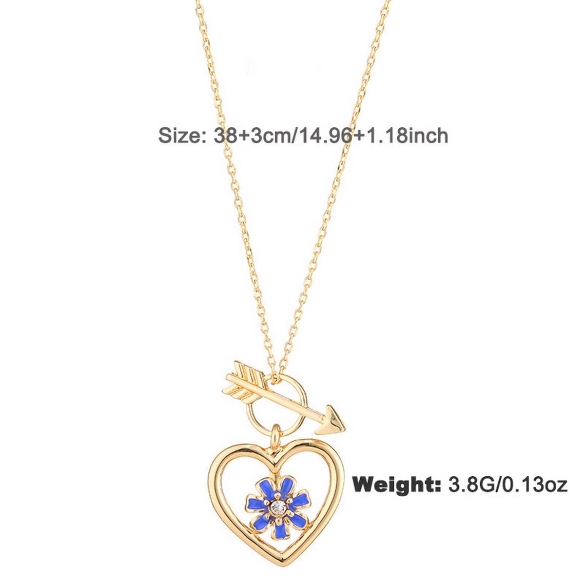 NEW ANGEL SWORD LOVE FLOWER NECKLACE FOR WOMEN_CWAJE2953