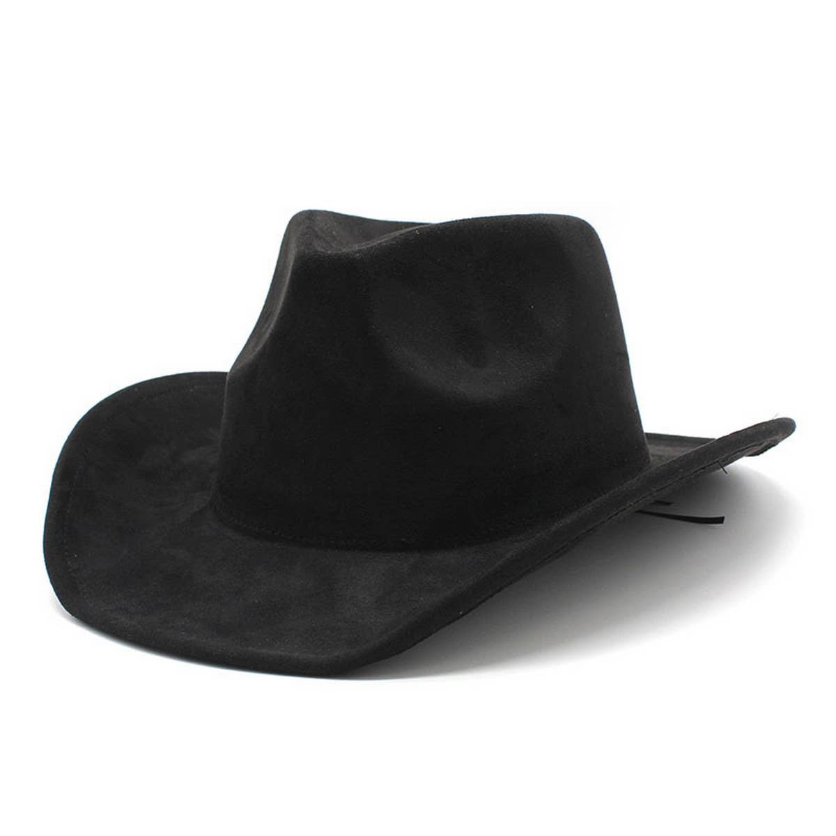 Unisex Suede Wide Brim Fedora Vintage Cowboy Hat_Cwah0824