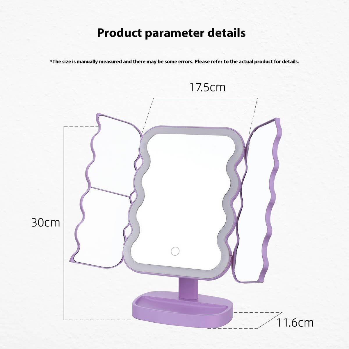 CREATIVE DESKTOP THREE WAY LED MAKEUP MIRROR_CWMM5646