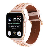 IWATCH9 1IWATCH8 GOLD RIVET GENUINE LEATHER STRAP_CWWW0078