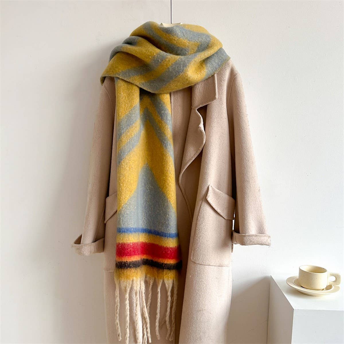AUTUMN WINTER LONG SCARF THICK COZY WRAP_CWASC0974