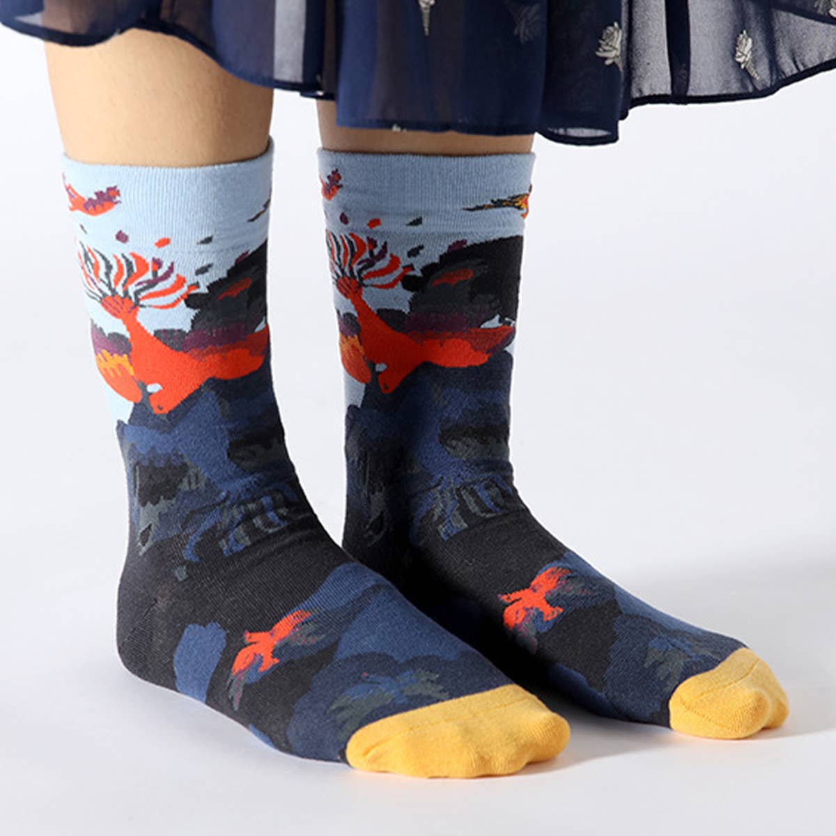 FRENCH FASHION BRAND COTTON THERMAL SOCKS_CWMS0194