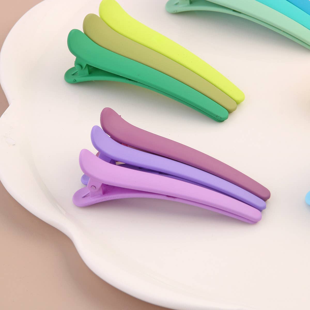 3PCS NO CREASE HAIR CLIPS SET MATTE DUCKBILL PINS_CWAHA1045