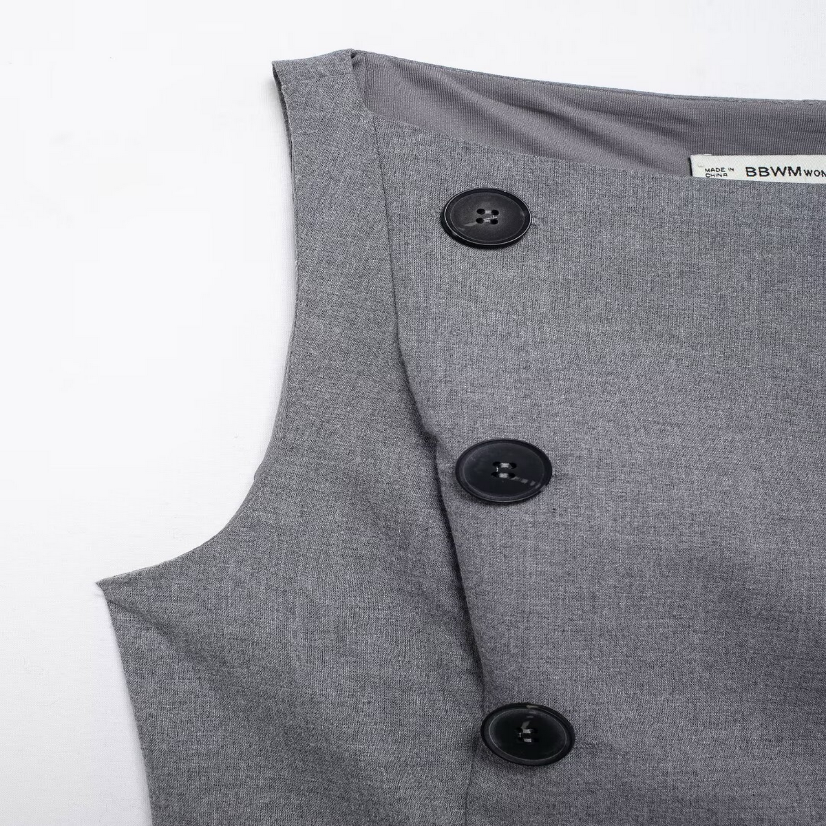 STYLISH BUTTONED BOAT NECK SHIRT CASUAL LOOK_CWTHT0240