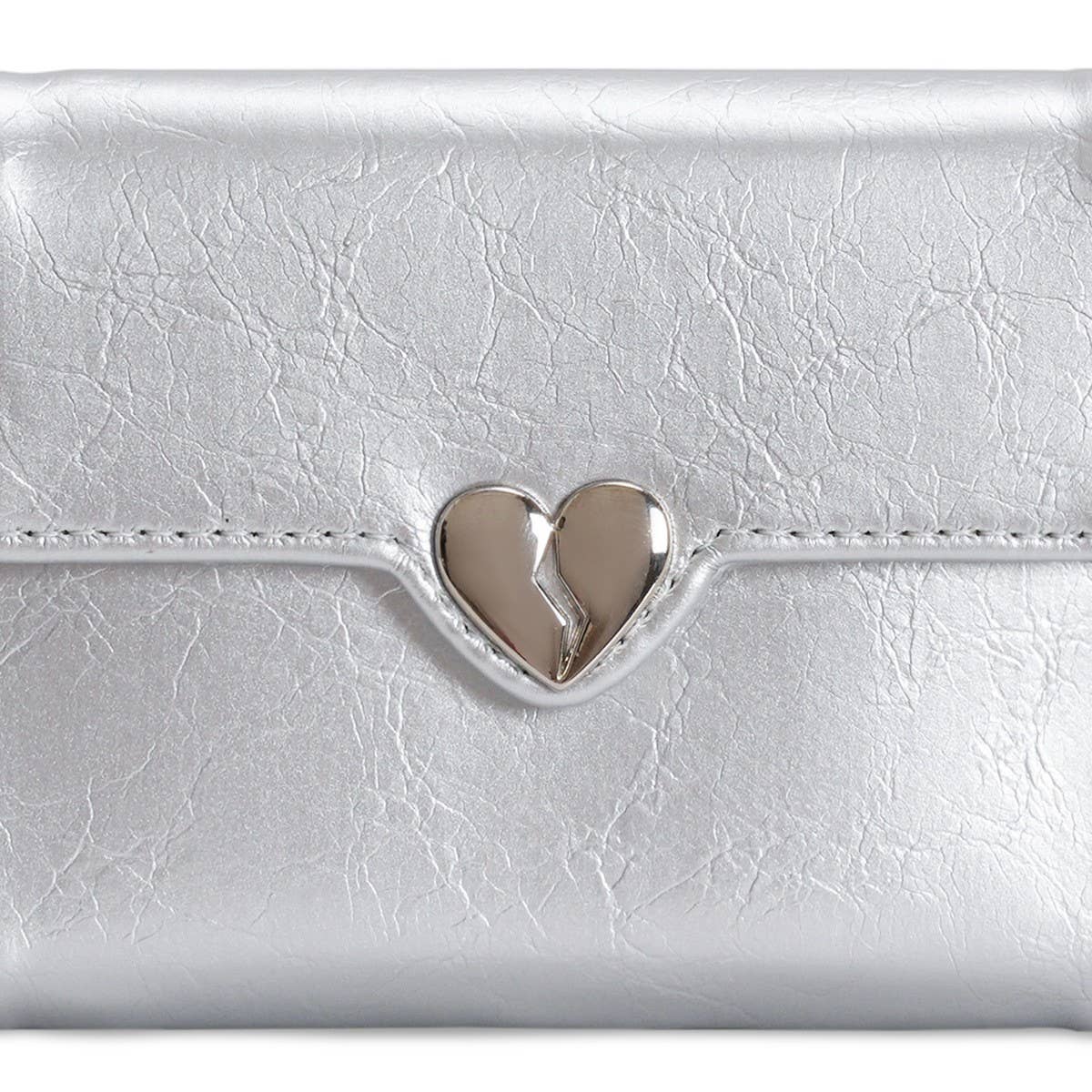 Solid Color Heart Trifold Slim Short Wallet_Cwab06199