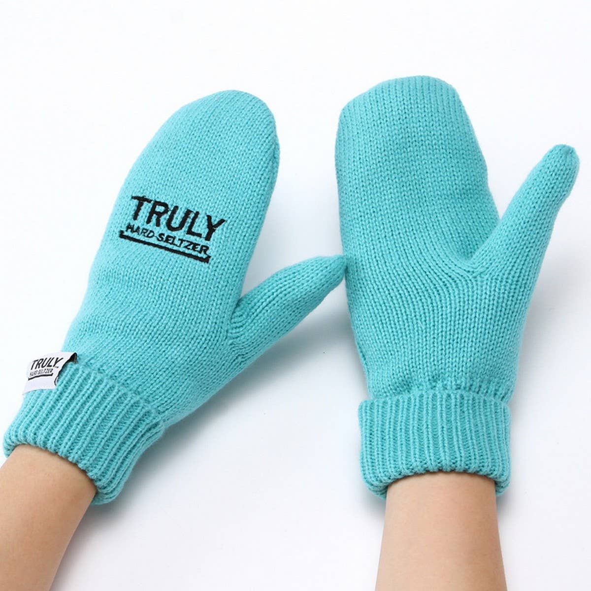 Winter Solid Color Cute Knitted Mittens For Women_Cwag0261