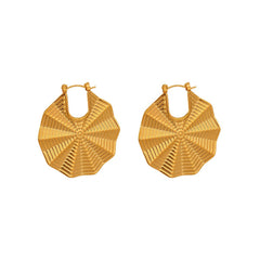 Titanium Steel Wave Mesh Bold Stud Earrings_Cwmm8901