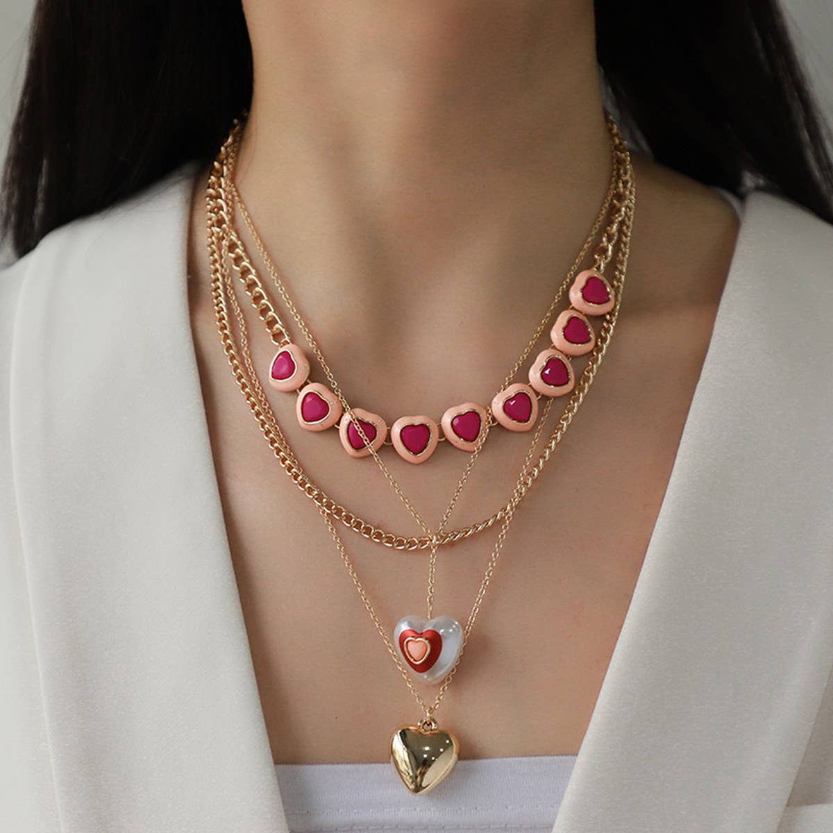 NEW STYLE STACKING NECKLACE FASHION LONG EARRINGS_CWAJE2922