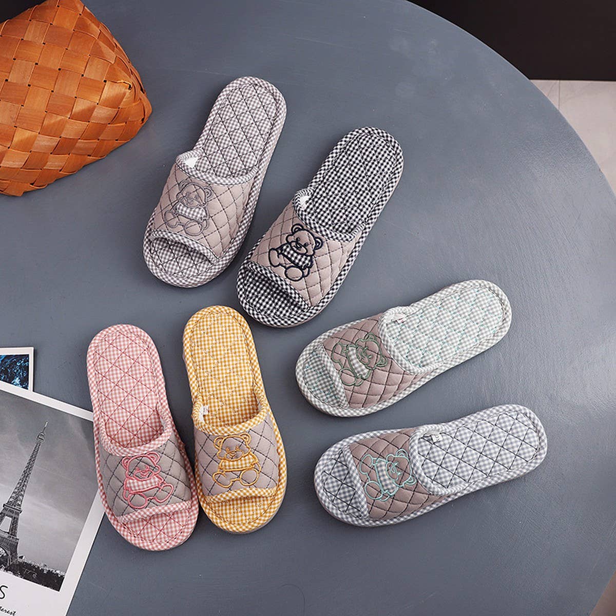 DRESSED BEAR THICK COTTON FLOOR SLIPPERS_CWSHF0210