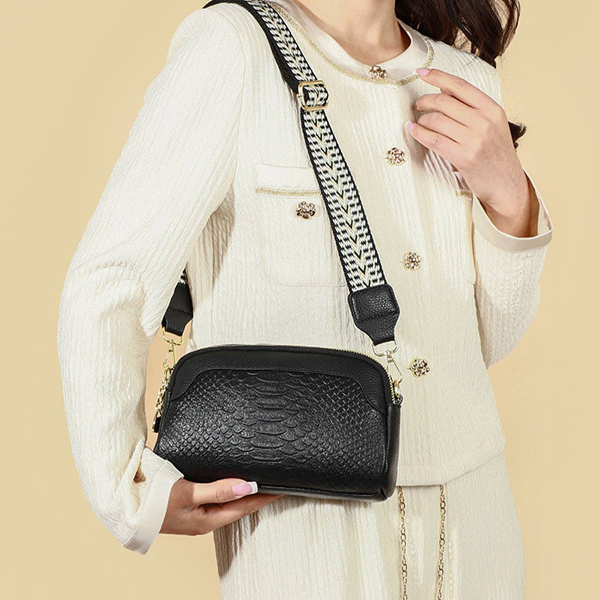 HEAD LAYER COWHIDE SINGLE SHOULDER CROSS BAG_CWAB1806