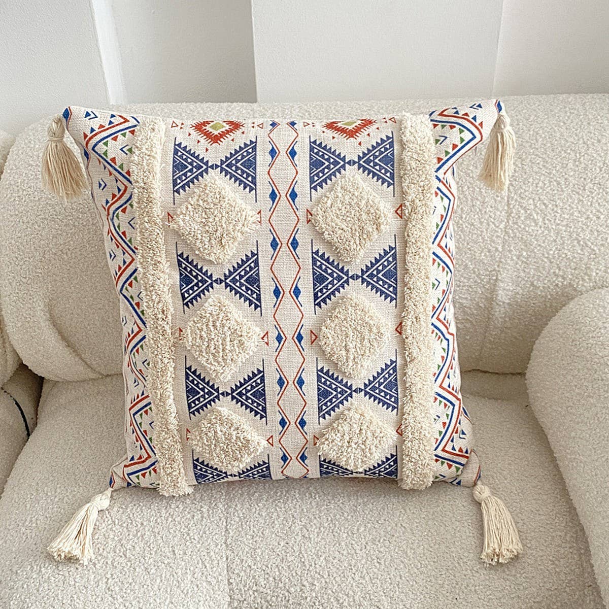 BOHEMIAN STYLE TUFTED LINEN PRINTED PILLOWCASES_CWMM0872