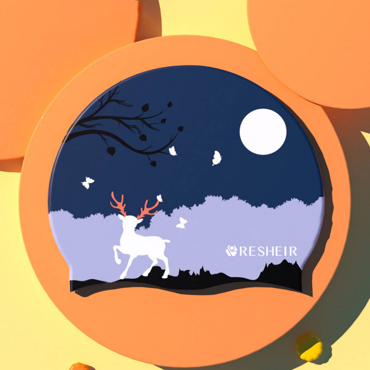 GIRLS XL SILICONE SWIM CAP CUTE PRINT_CWMM6781